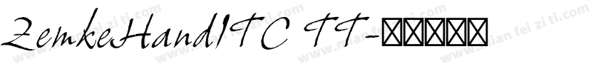 ZemkeHandITC TT字体转换